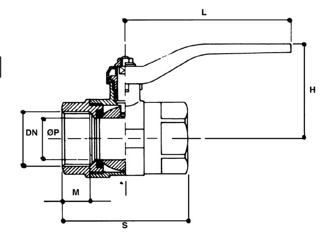 Talamex Kogelkraan 3/8" bi/bi