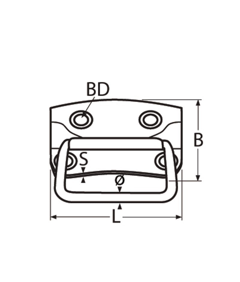 Marinetech Kistgreep 100x80 mm