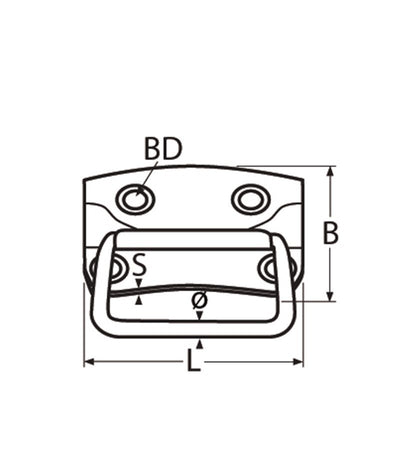 Marinetech Kistgreep 100x80 mm
