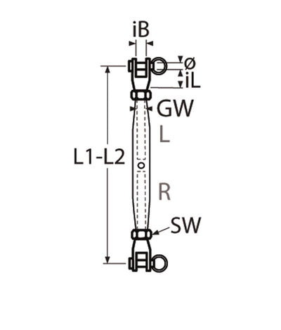 Marinetech Wantspanner M8