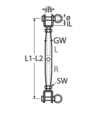 Marinetech Wantspanner M6