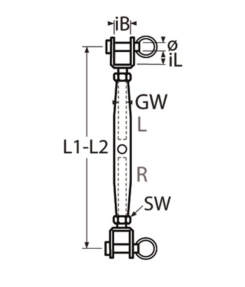 Marinetech Wantspanner M8