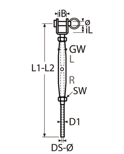 Marinetech Wantspanner M16