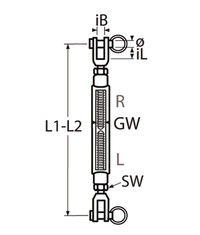 Marinetech Wantspanner M8