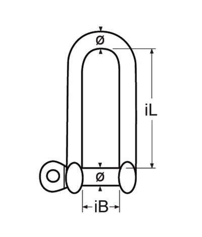 Marinetech D-Sluiting Lang 10mm