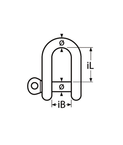 Marinetech D-Sluiting Borgbout 6mm