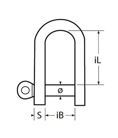 Marinetech D-Sluiting Gevlakt 6mm