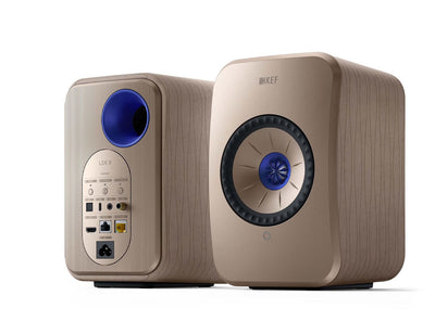 Kef LSX II set in beige