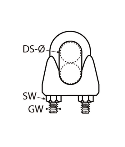 Marinetech Staaldraadklem 5mm