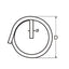 Marinetech Borgring Enkel 1,0x10mm