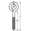 Marinetech Schroefoog 6x60 mm
