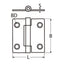 Marinetech Scharnier 75x70 mm