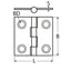 Marinetech Scharnier 38x38 mm