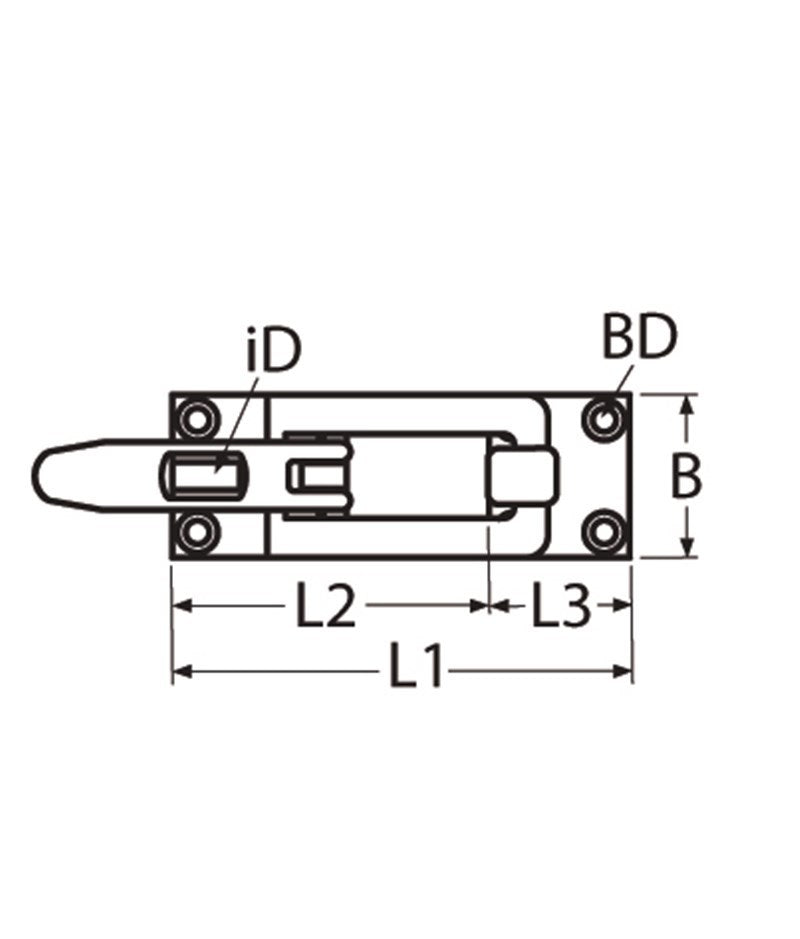 Marinetech Overvalscharnier 80x28mm