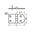 Marinetech Scharnier 70x38 mm