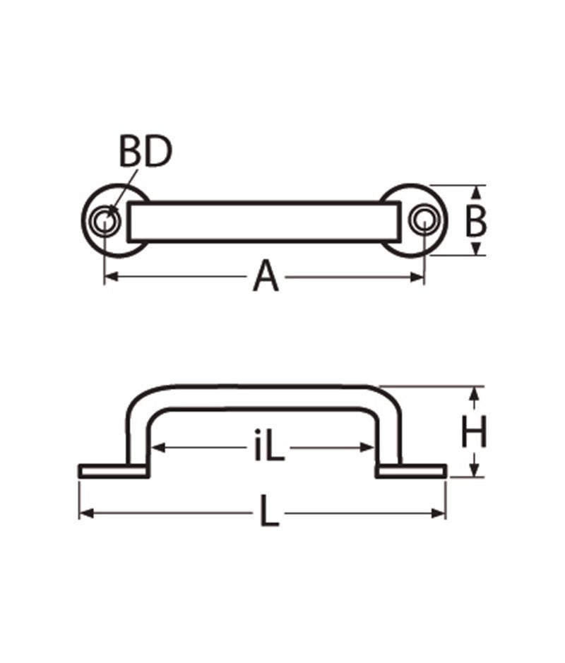 Marinetech Handgreep 100 mm