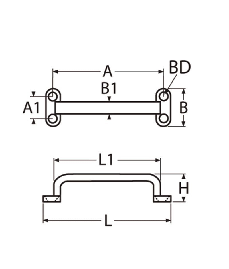 Marinetech Handgreep 152 mm