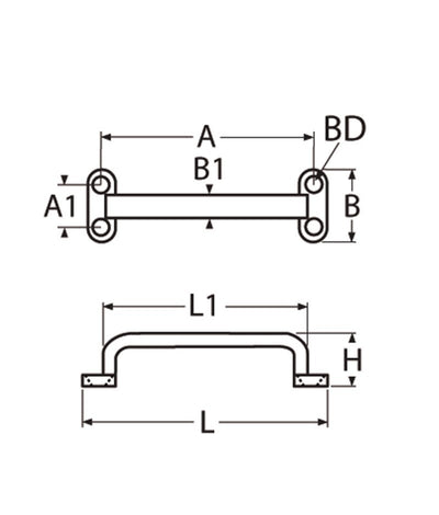 Marinetech Handgreep 152 mm
