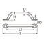 Marinetech Handgreep L=600 mm