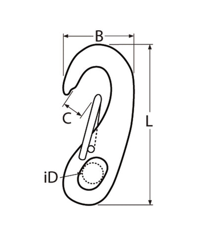 Marinetech Klephaak Open Arm 100mm