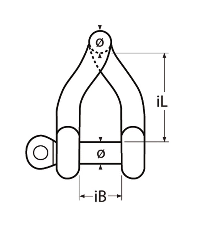 Marinetech D-Sluiting Gedraaid 5mm