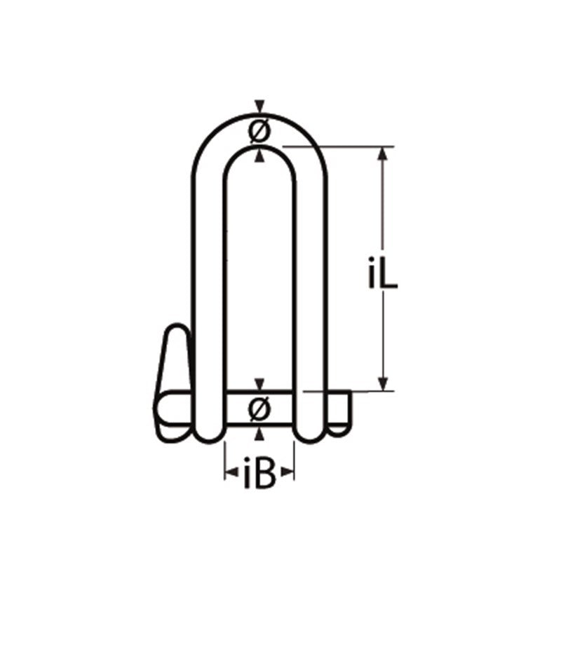 Marinetech Harp Sleutelsluiting 5mm