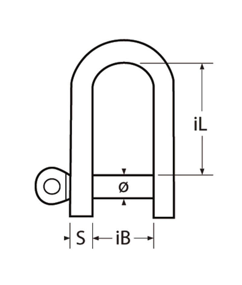 Marinetech D-Sluiting Gevlakt 6mm