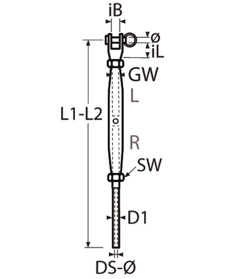 Marinetech Wantspanner M6