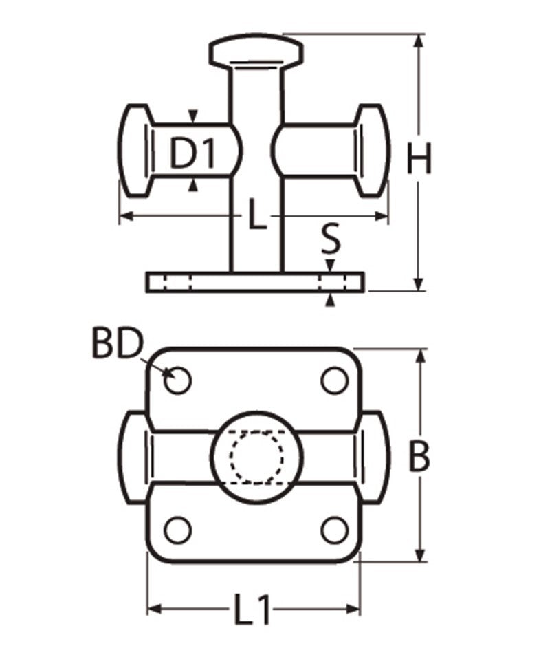 Marinetech Kruisbolder 60 mm