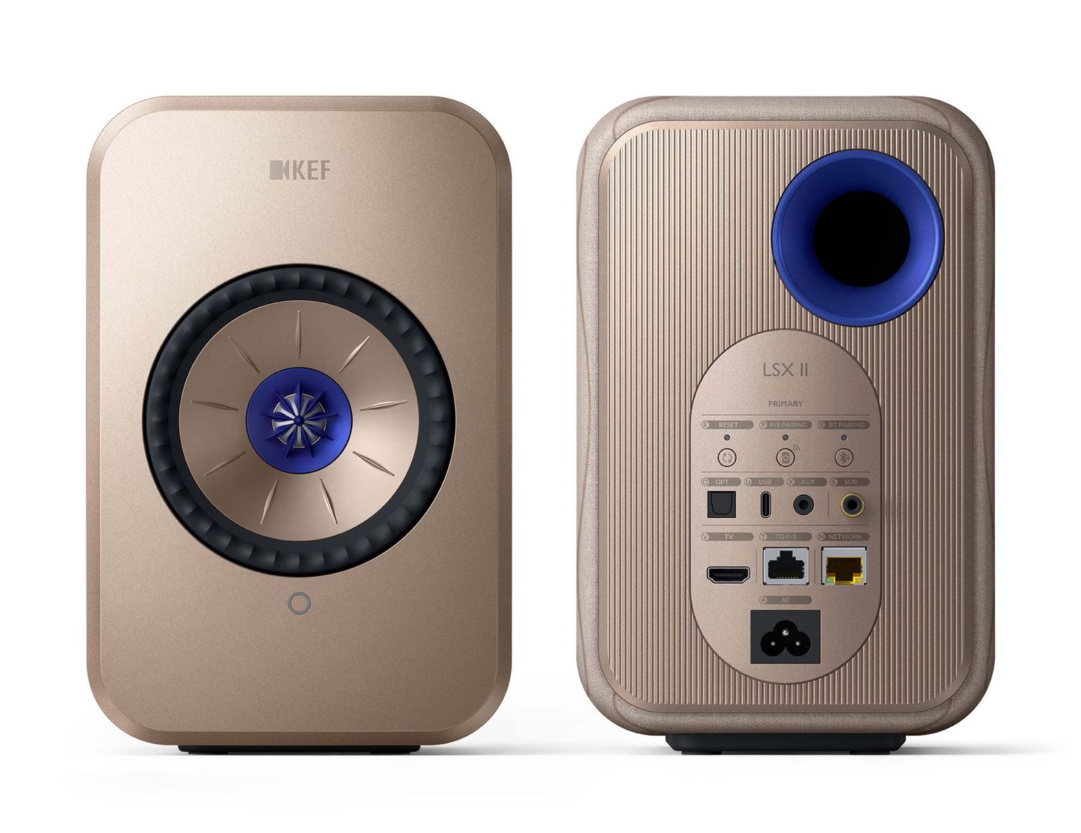 Kef LSX II set in beige
