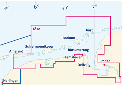 Hydrografische Kaart 1812 Waddenzee Oost