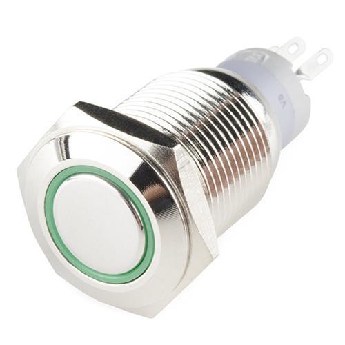 Hollex Aan/Uit Drukknop RVS 24V