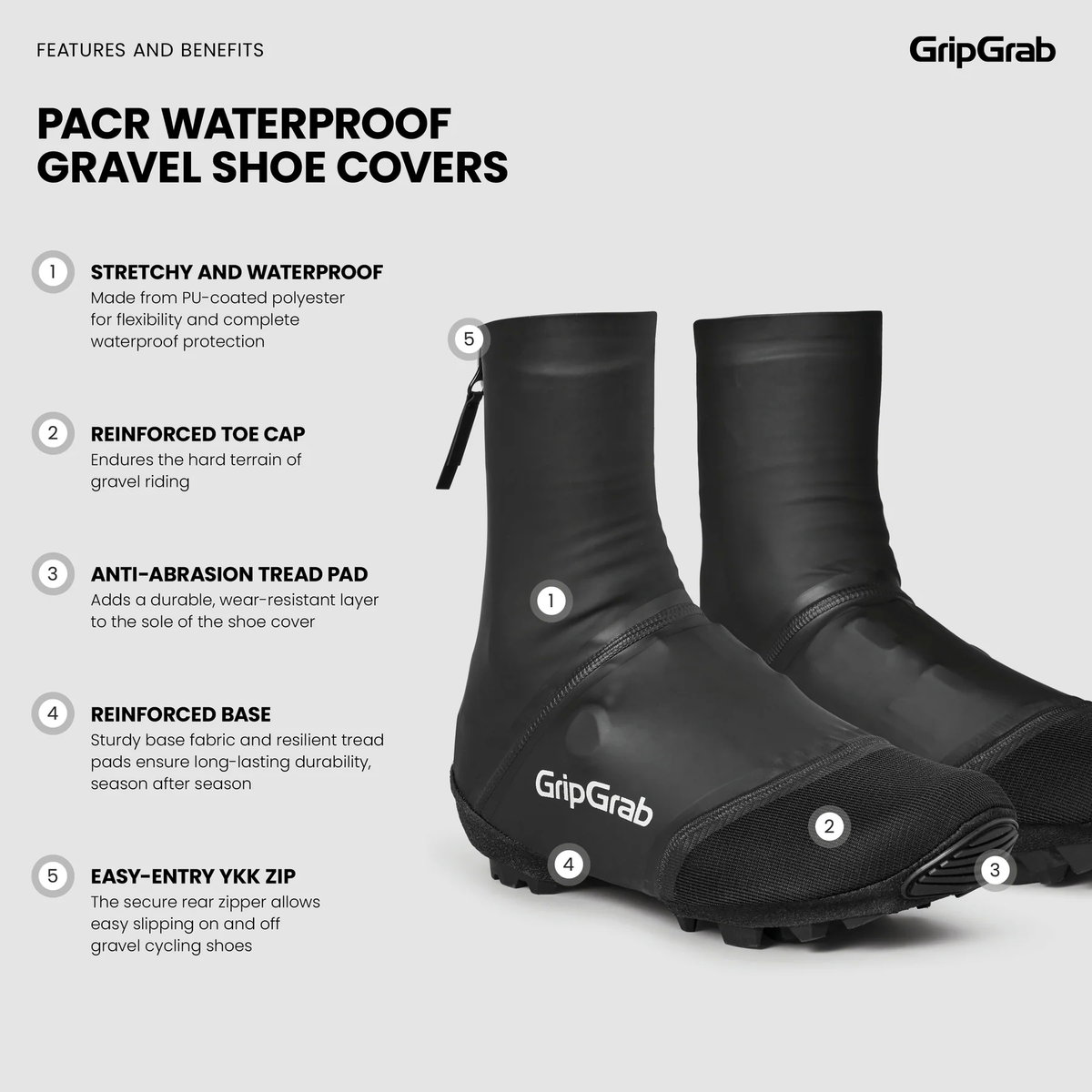 GripGrab PACR Waterproof Gravel 40-41