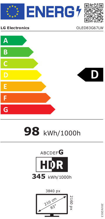 LG OLED83G67LW.AEU